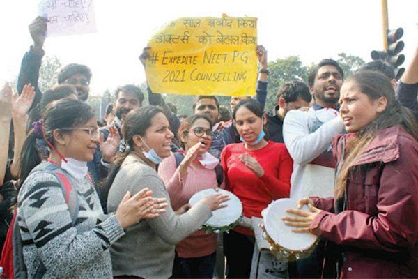 NEET ADMISSION PROTEST ESCALATE IN DELHI